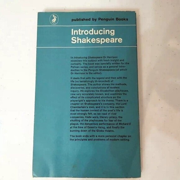 Introducing Shakespeare GB Harrison 1962 Vintage Pelican Books Paperback - Picture 2 of 2